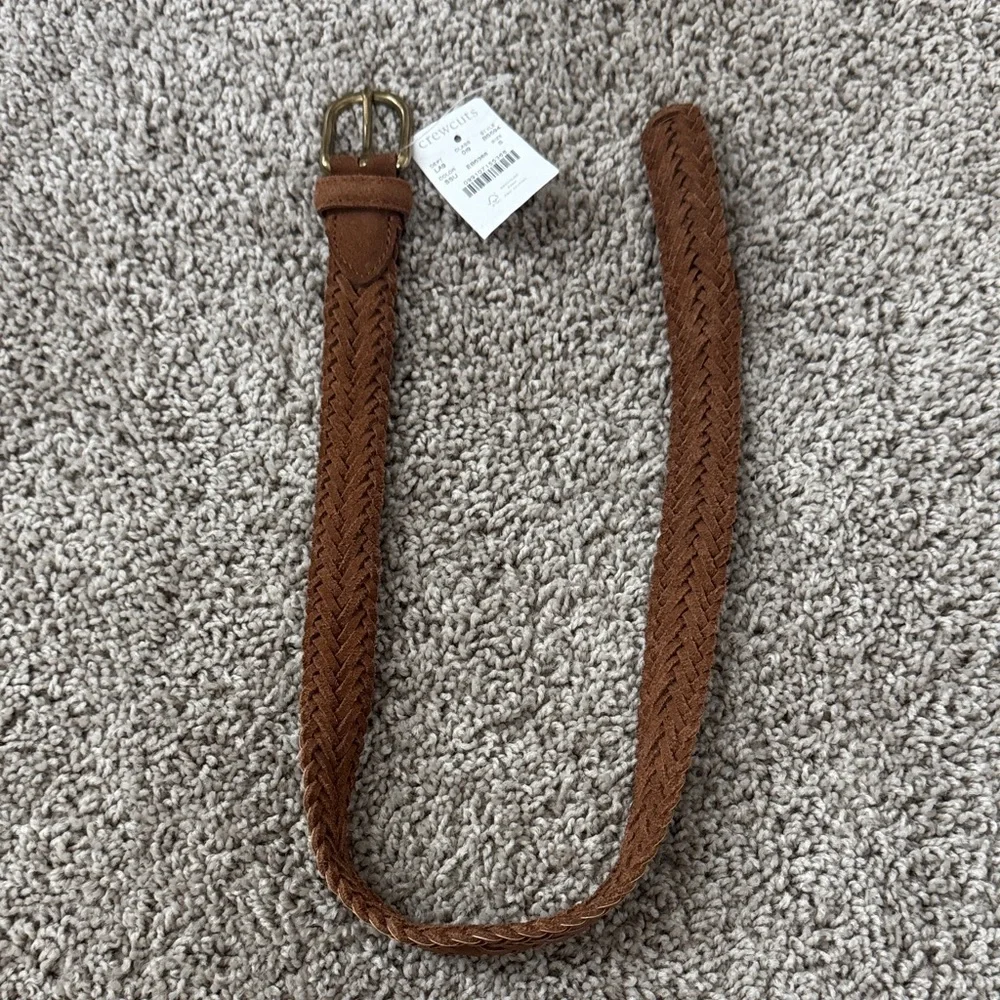 NEW WITH TAG!!! Crewcuts Braided Brown Belt kids size S